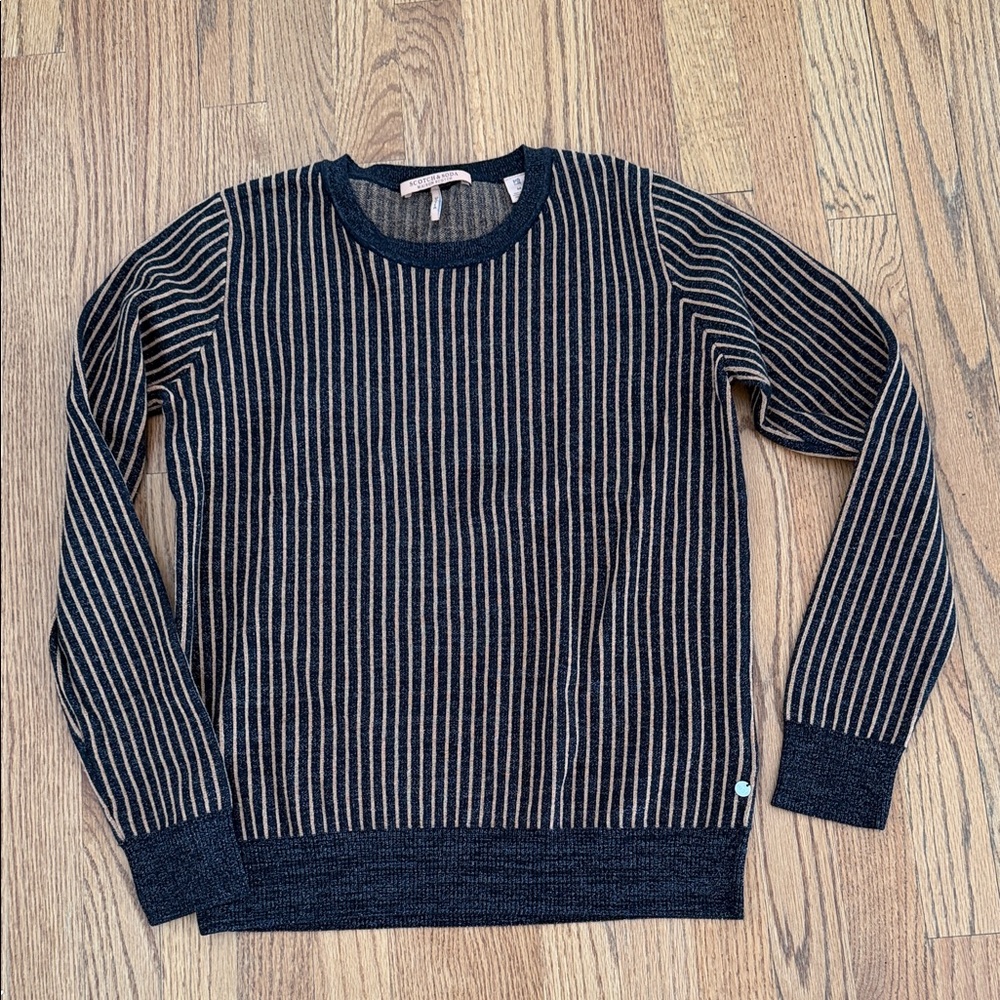 Scotch & Soda Women’s  Striped Crewneck Sweater
